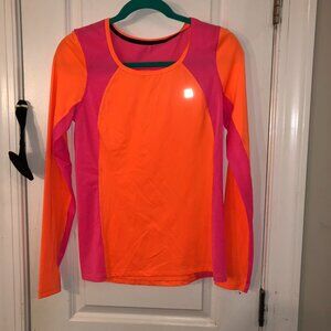 VSX long sleeve workout top orange pink size XS